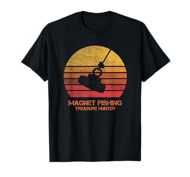 Vintage Retro Sunset Magnet Fisher Vintage Retro Sunset Magnet Fishing T-Shirt