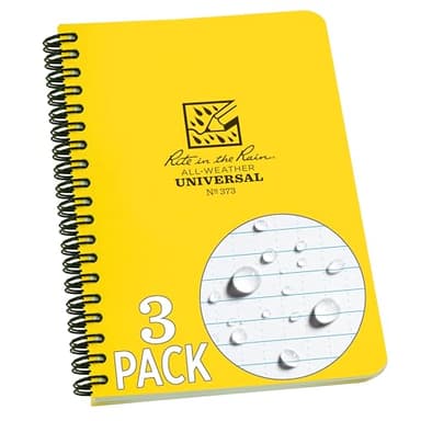 Rite in the Rain No. 373 Weatherproof Side Spiral Notebook 3 Pack