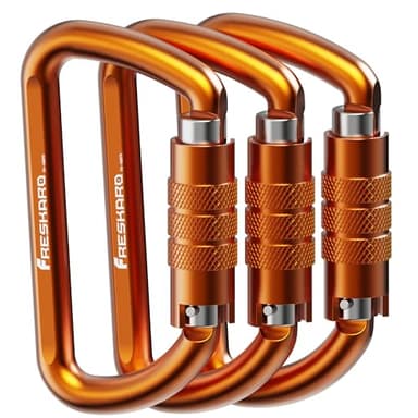 FresKaro 3-Inch Auto Locking Carabiner Clips